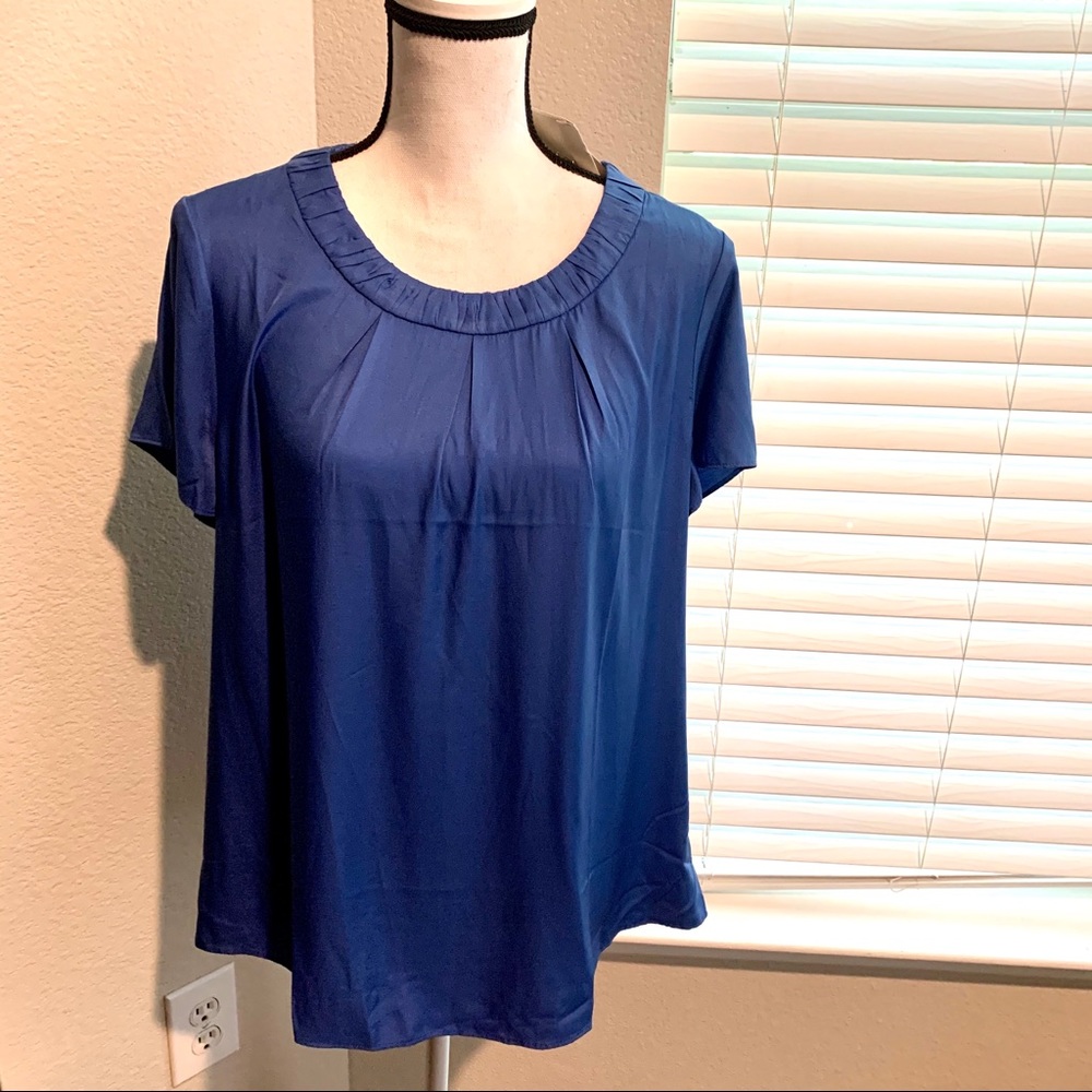 Boden Silk Blend Sky Blue Blouse